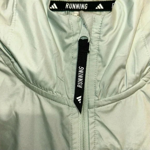 NWT Adidas Women's Small Green WIND.RDY Zip Up Hooded Sporty Windbreaker Jacket - Picture 5 of 16